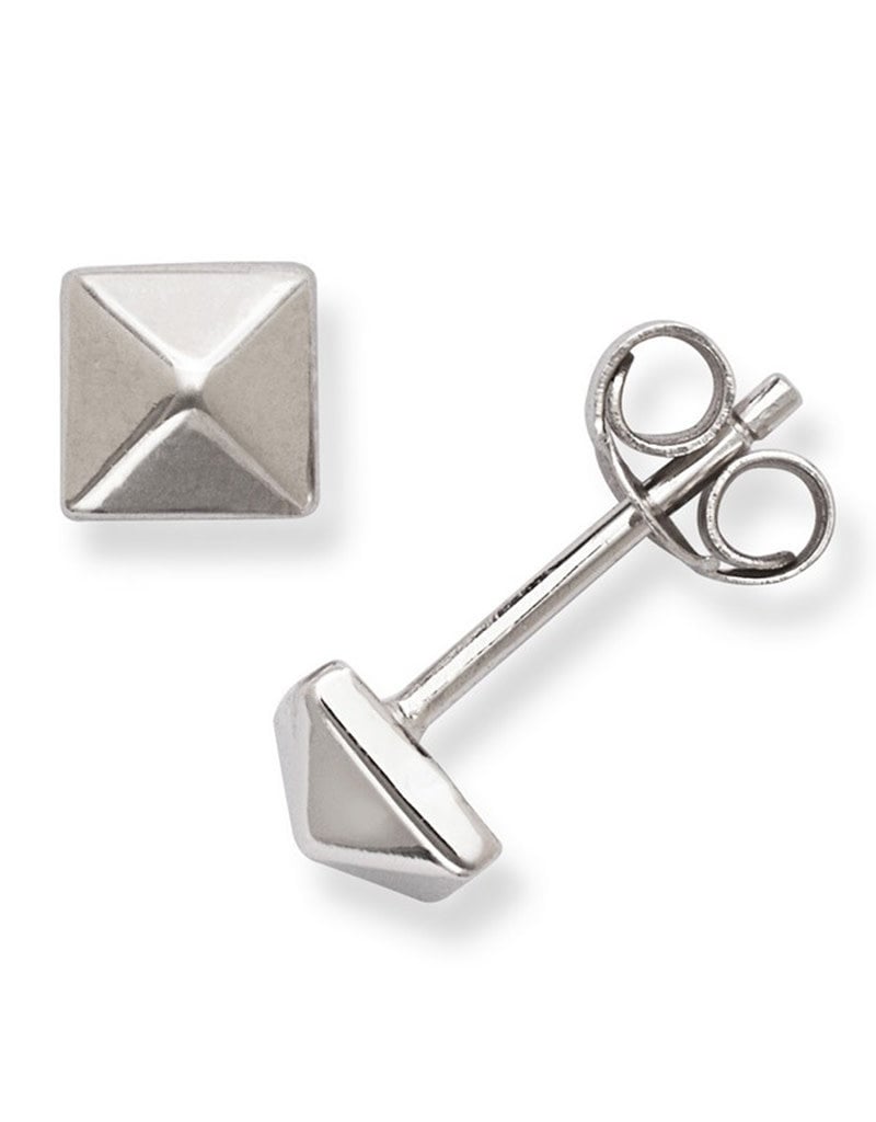 10mm Square Pyramid Stud Pack Silver
