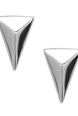 Sterling Silver Triangle Stud Earrings 8mm