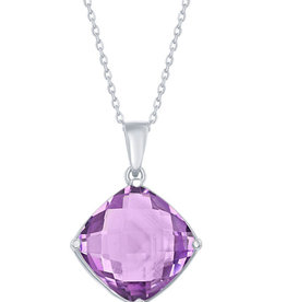 Cushion Amethyst Necklace