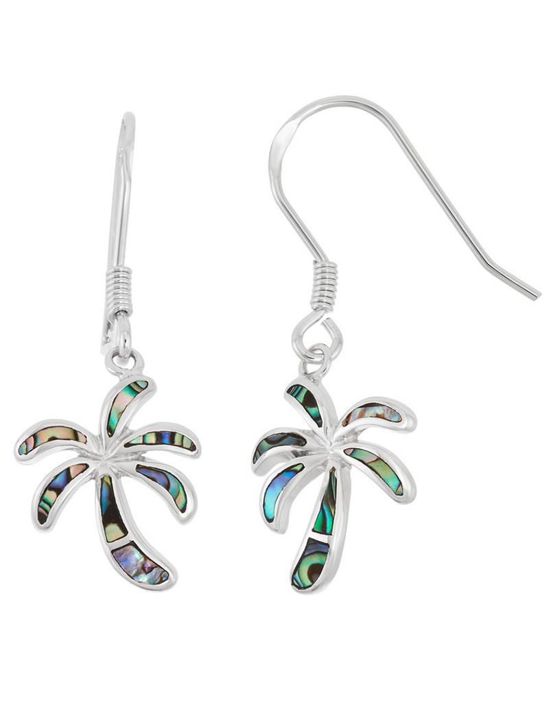 Abalone Palm Tree Earrings