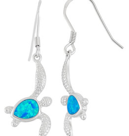 Turtle Opal Earrings 24mm