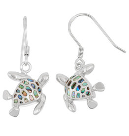 Turtle Abalone Earrings 18mm