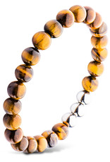 Men's 8mm Tiger Eye Bead Stretch Bracelet 8.5"