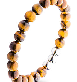 Tiger Eye Bead Stretch Bracelet 8.5"