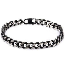 Black Steel Curb Bracelet 8.5"