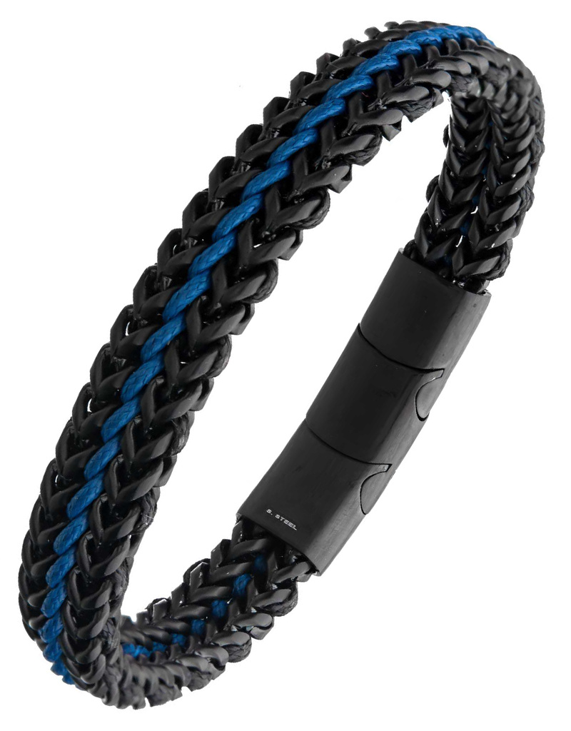 Black & Blue Foxtail Link Bracelet