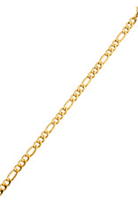 Men's 5.6mm Gold Stainless Steel Figaro Link Chain Bracelet 8.5"