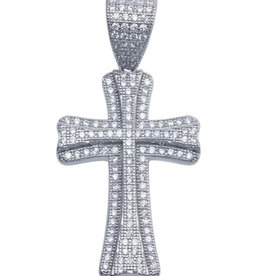 Double Cross CZ Hip Hop Pendant