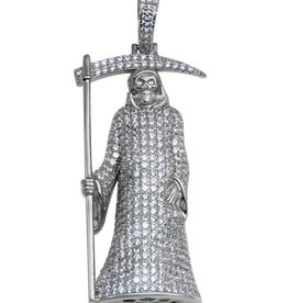 CZ Santa Muerte Hip Hop Pendant