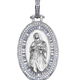 CZ Mary Hip Hop Pendant
