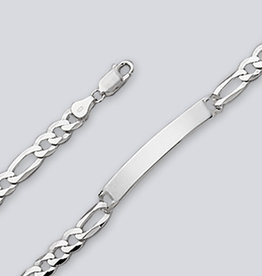 Super Flat Figaro 180 ID Bracelet 8"