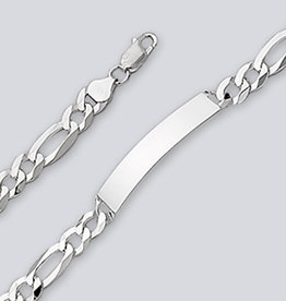 Super Flat Figaro 220 ID Bracelet 8"