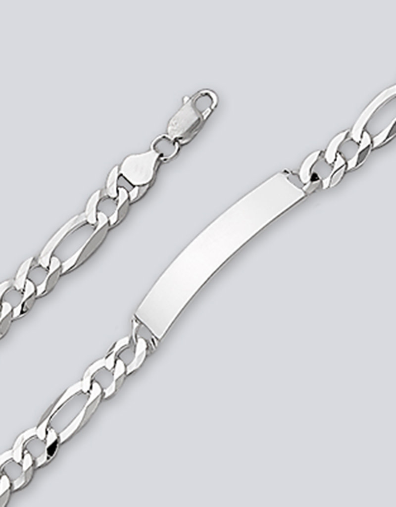 Super Flat Figaro 220 ID Bracelet 8"