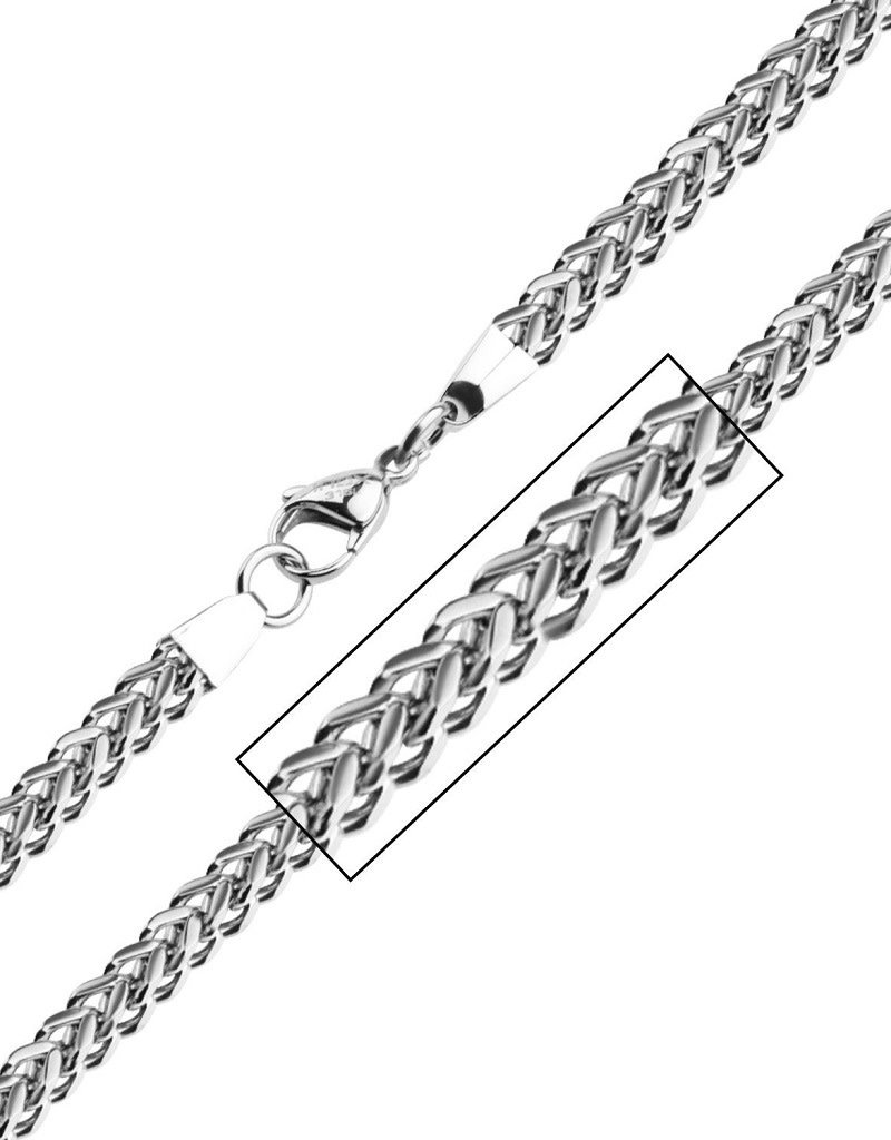 Stainless Steel 4.5mm Franco Link Chain Necklace