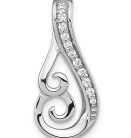 CZ Scroll Design Necklace