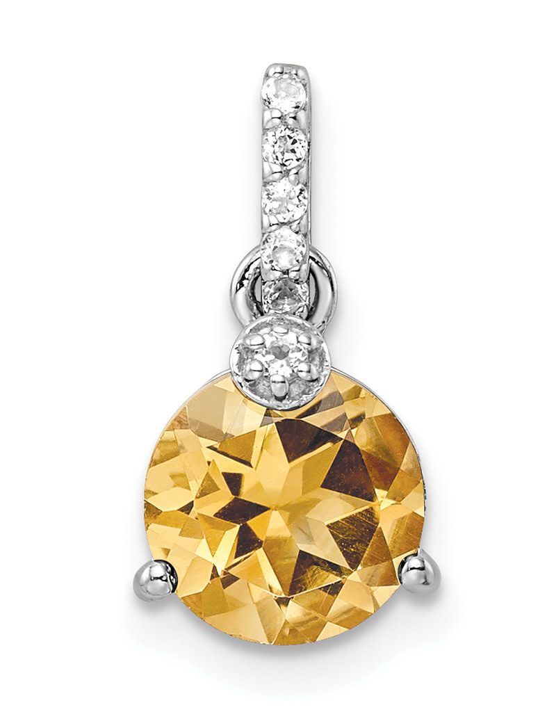 Citrine &  White Topaz Necklace