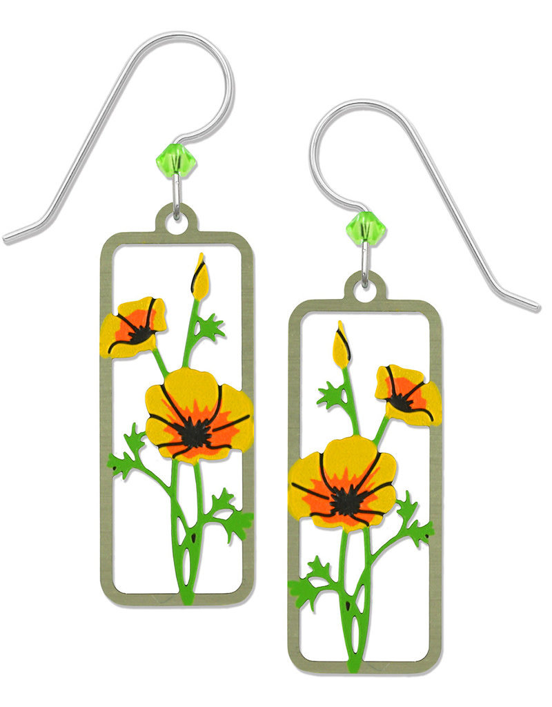 Yellow California Poppies Earrings