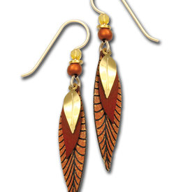 Leaves Copper & Gold Earrings