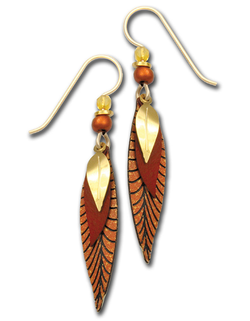 Leaves Copper & Gold Earrings