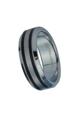 Men's 2-Line Tungsten Band Ring Size 8