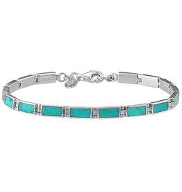 Rectangle Turquoise Bracelet 7"