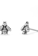 Sterling Silver Bee Stud Earrings 6mm