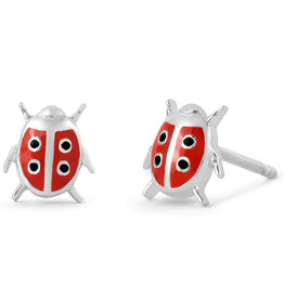 Ladybug Stud Earrings 6mm