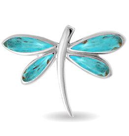 Dragonfly Turquoise Pendant 29mm