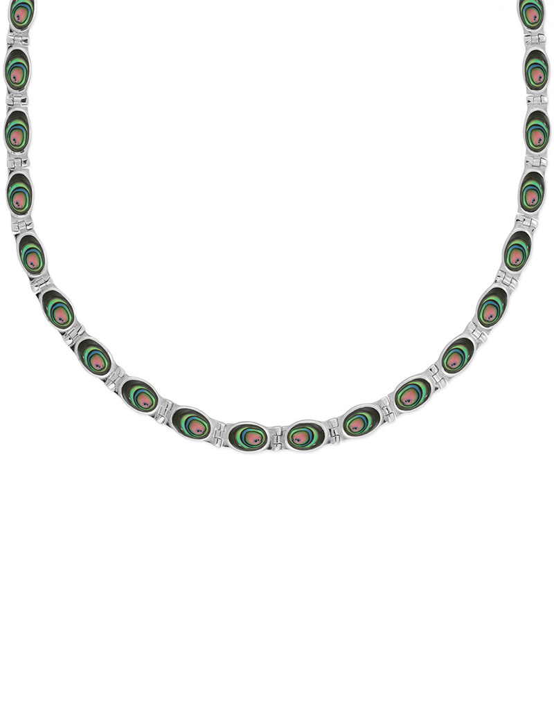 Oval Abalone Necklace 16"+2"