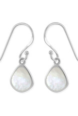 Sterling Silver Mother of Pearl Earrings 9mm