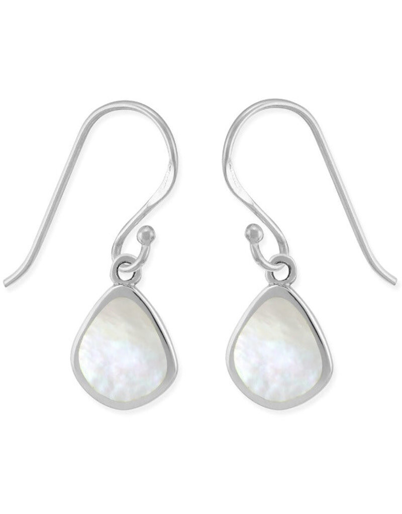 Sterling Silver Mother of Pearl Earrings 9mm