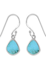 Sterling Silver Turquoise Earrings 9mm