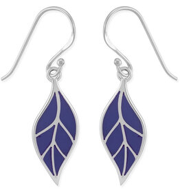 Purple Leaf Earrings 20mm