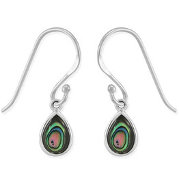 Teardrop Abalone Earrings 8mm