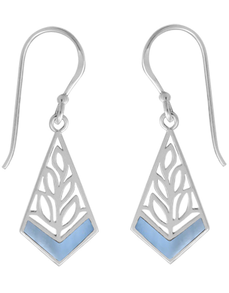 Kite Blue MOP Earrings 18mm