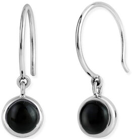 Round Onyx Earrings 6.5mm
