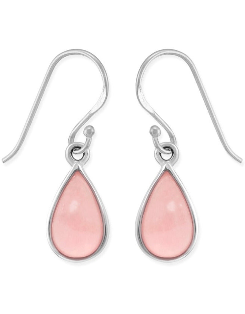 Teardrop Pink Shell Earrings 13mm