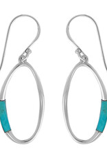 Sterling Silver Turquoise Loop Earrings