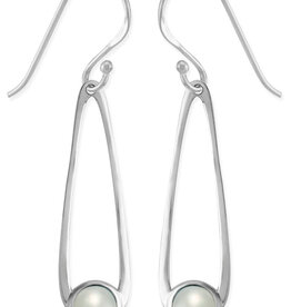Teardrop with Round MOP Earrings