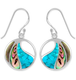 Abalone and Turquoise Earrings
