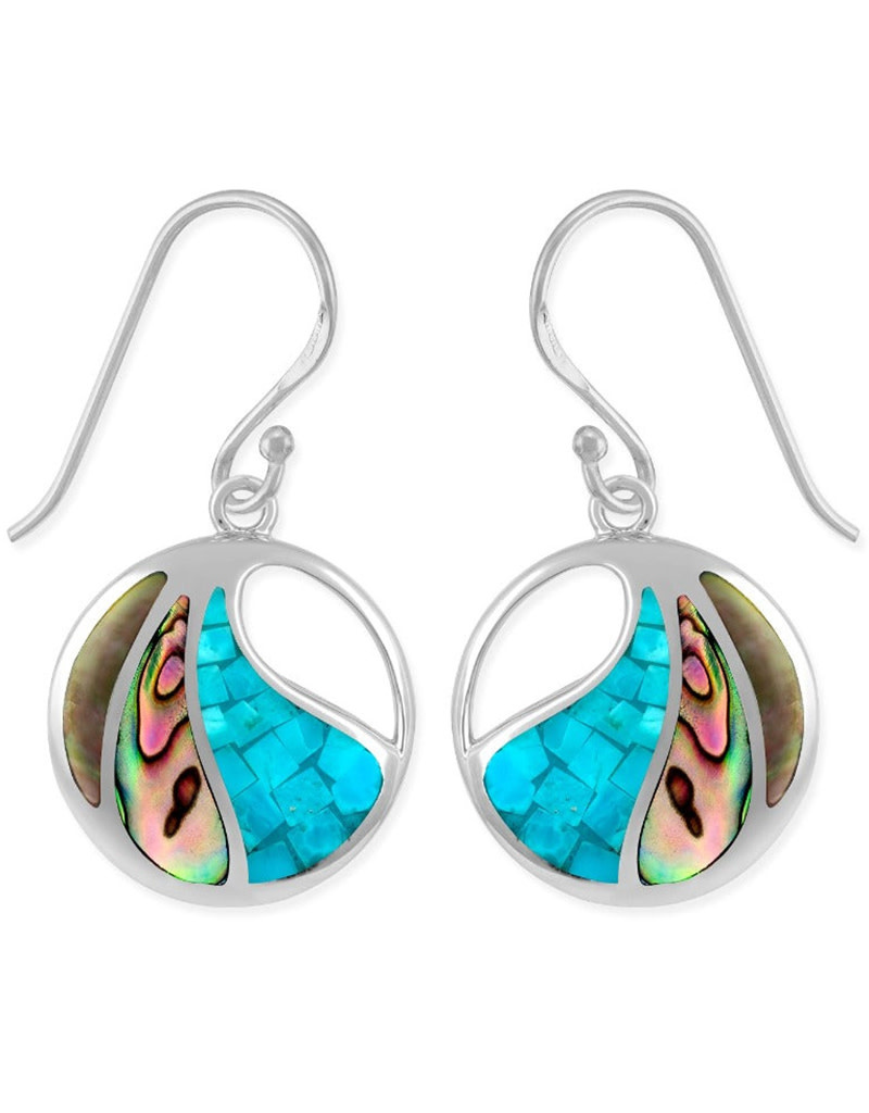 Abalone and Turquoise Earrings