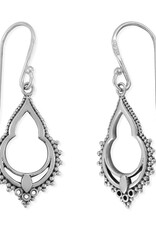 Sterling Silver Filigree Dangle Earrings 19mm