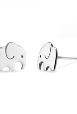 Sterling Silver Elephant Stud Earrings 7mm