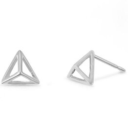 Pyramid Stud Earrings 6mm