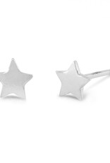 Sterling Silver Star Stud Earrings 4.5mm
