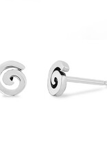 Sterling Silver Spiral Stud Earrings 5mm