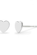 Sterling Silver Heart Stud Earrings 5mm