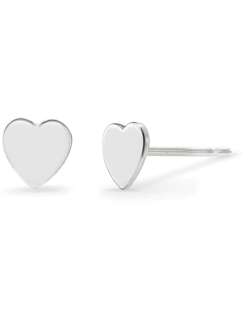 Heart Stud Earrings 5mm