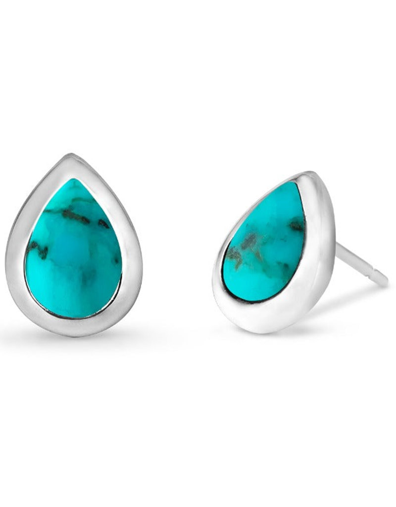 Teardrop Turquoise Earrings 10mm