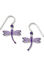 Lavender Filigree Dragonfly Earrings